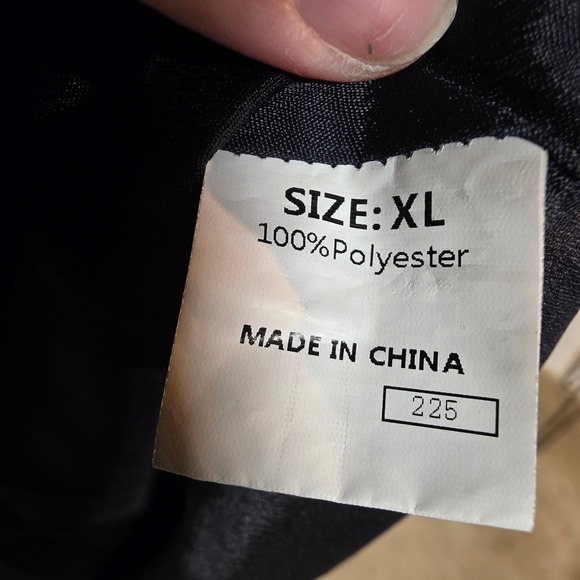 Floral Tiered Maxi Dress Navy Blue Brown Ruffle V-Neck Flutter Sleeve Size XL - Picture 10 of 10